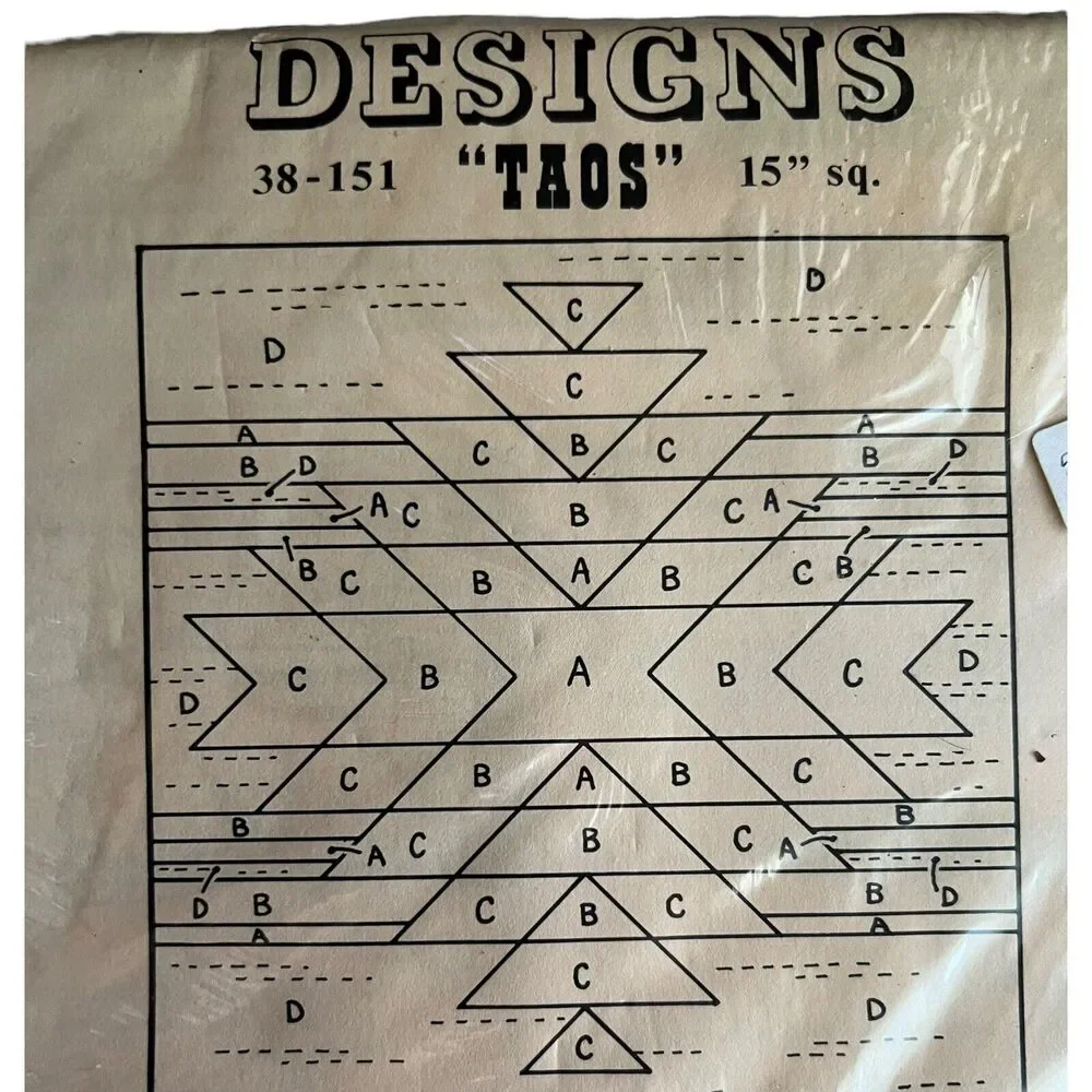 VTG Rug Crafters Yarn‎ Tufting Canvas Pattern Ethnic Southwest Latch Hook 15”